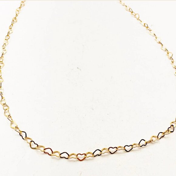 Necklace Heart Chain Adorable Dainty Gold Chain Necklace Heart Links Heart - Picture 11 of 11